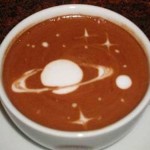 coffee with saturn in foam